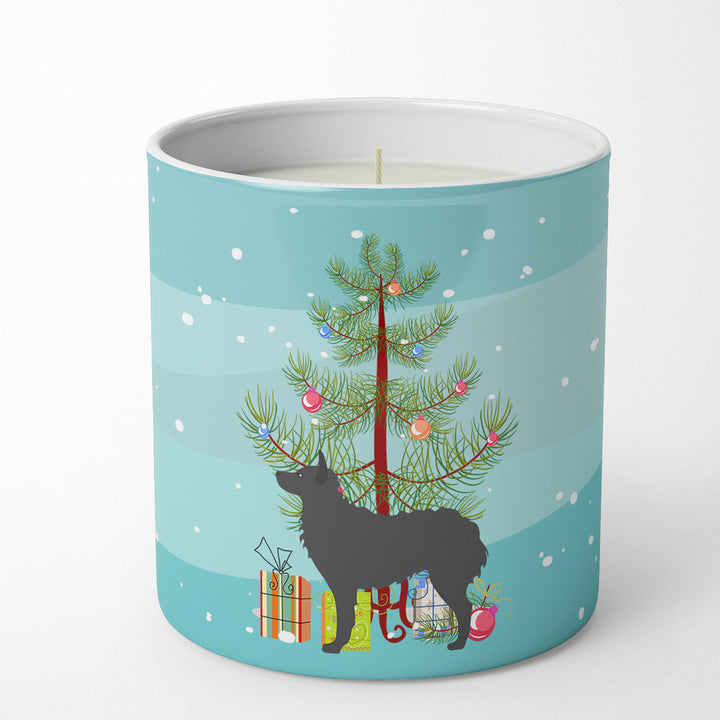 Croatian Sheepdog Merry Christmas Tree 10 oz Decorative Soy Candle Image 1