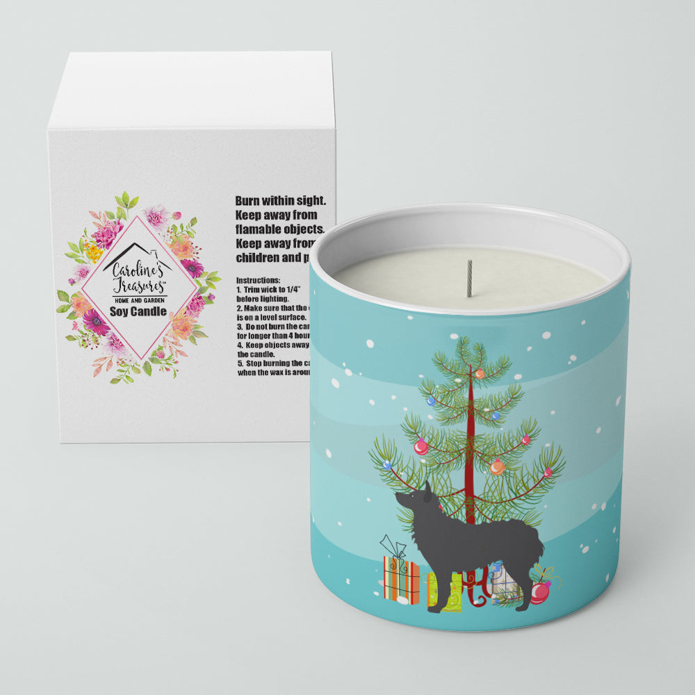 Croatian Sheepdog Merry Christmas Tree 10 oz Decorative Soy Candle Image 2