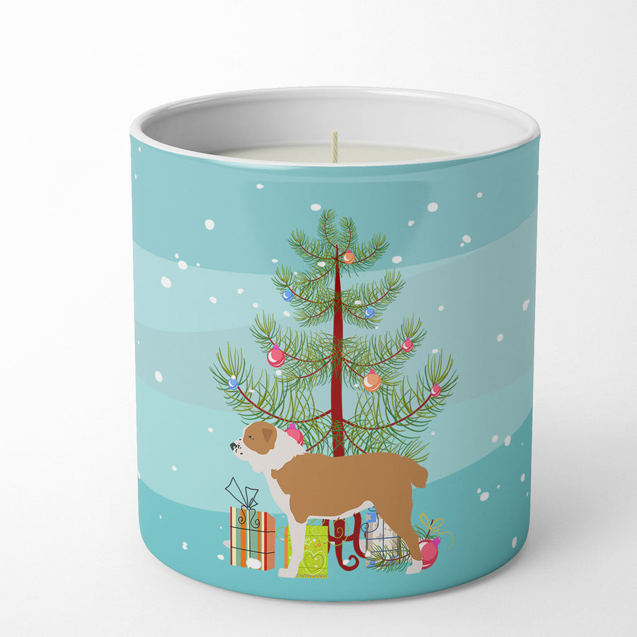 Central Asian Shepherd Dog Merry Christmas Tree 10 oz Decorative Soy Candle Image 1