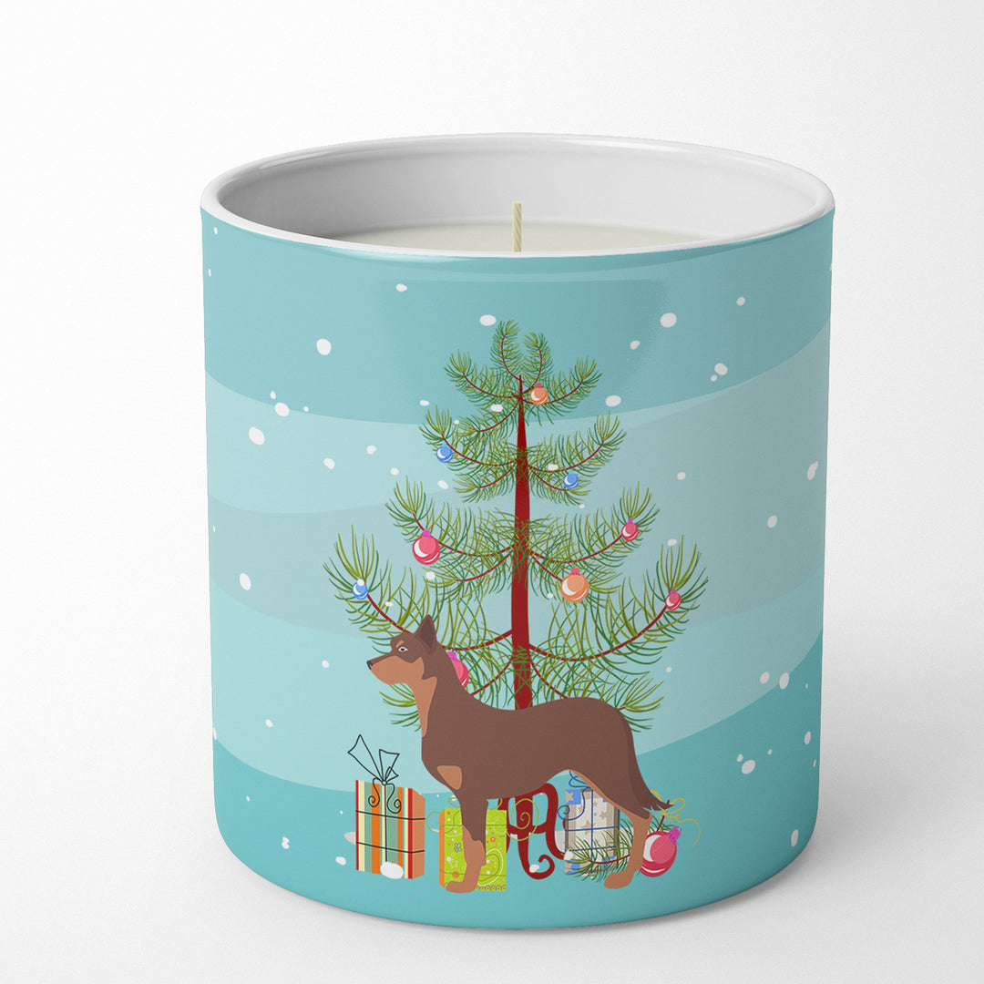 Australian Kelpie Dog Merry Christmas Tree 10 oz Decorative Soy Candle Image 1