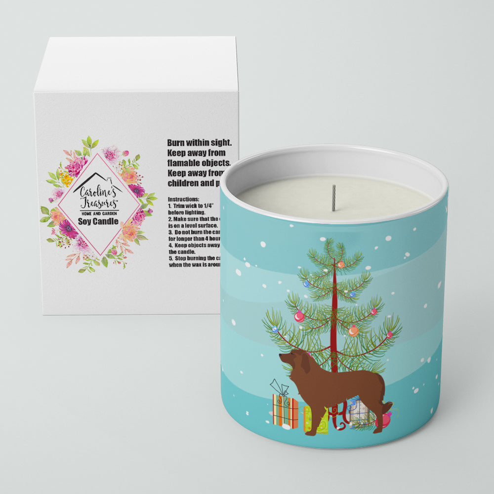 Portuguese Sheepdog Dog Merry Christmas Tree 10 oz Decorative Soy Candle Image 2