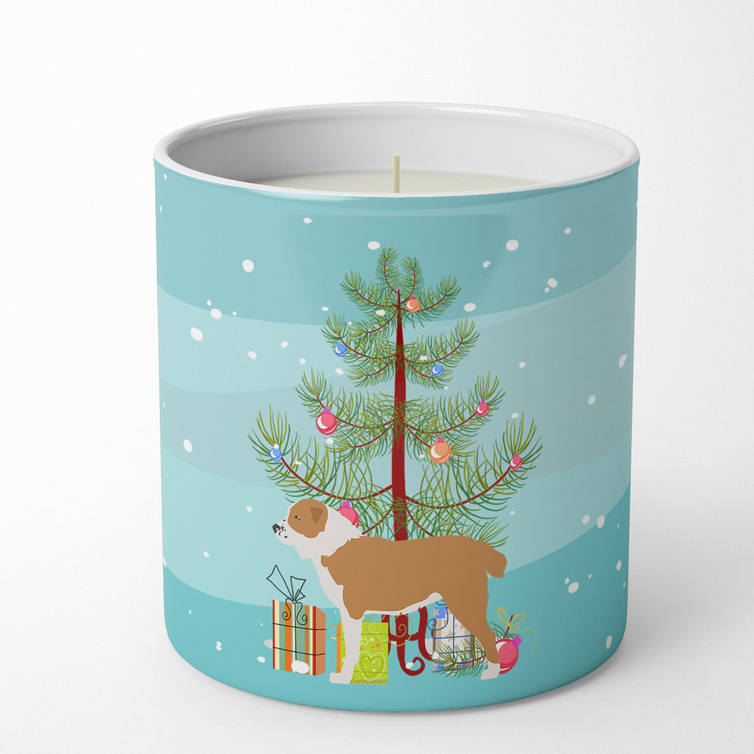 Central Asian Shepherd Dog Merry Christmas Tree 10 oz Decorative Soy Candle Image 4