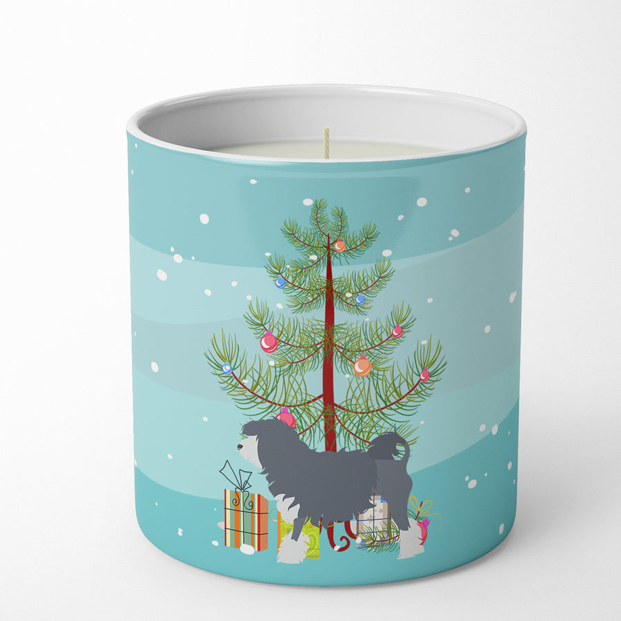 Lowchen Merry Christmas Tree 10 oz Decorative Soy Candle Image 1