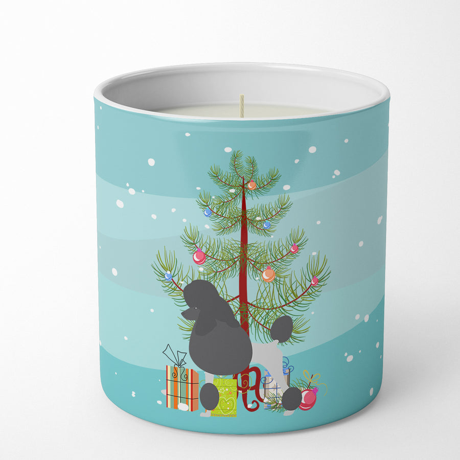 Poodle Merry Christmas Tree 10 oz Decorative Soy Candle Image 1