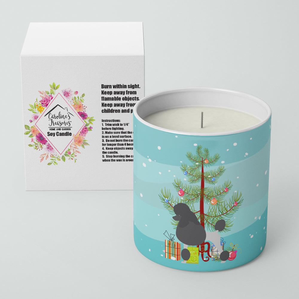 Poodle Merry Christmas Tree 10 oz Decorative Soy Candle Image 2