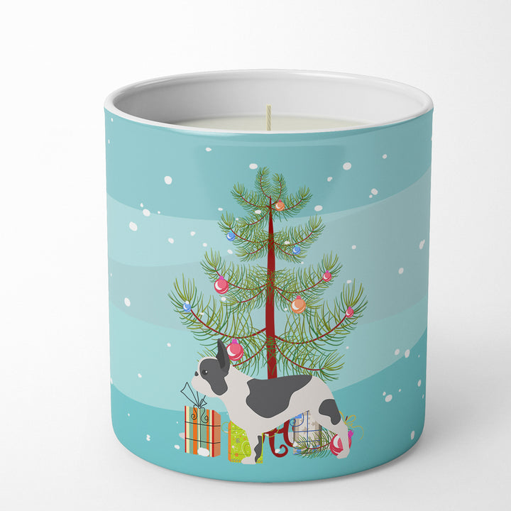 French Bulldog Merry Christmas Tree 10 oz Decorative Soy Candle Image 1