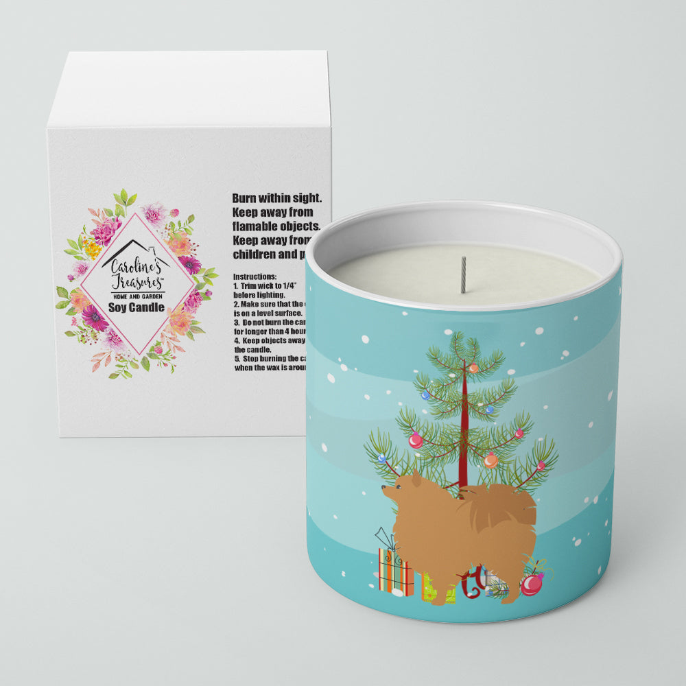 Pomeranian Merry Christmas Tree 10 oz Decorative Soy Candle Image 2