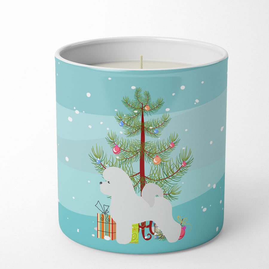 Bichon Frise Merry Christmas Tree 10 oz Decorative Soy Candle Image 1