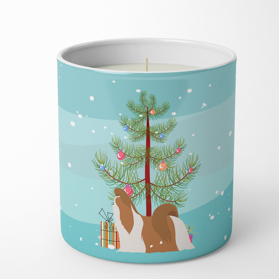 Shih Tzu Merry Christmas Tree 10 oz Decorative Soy Candle Image 1