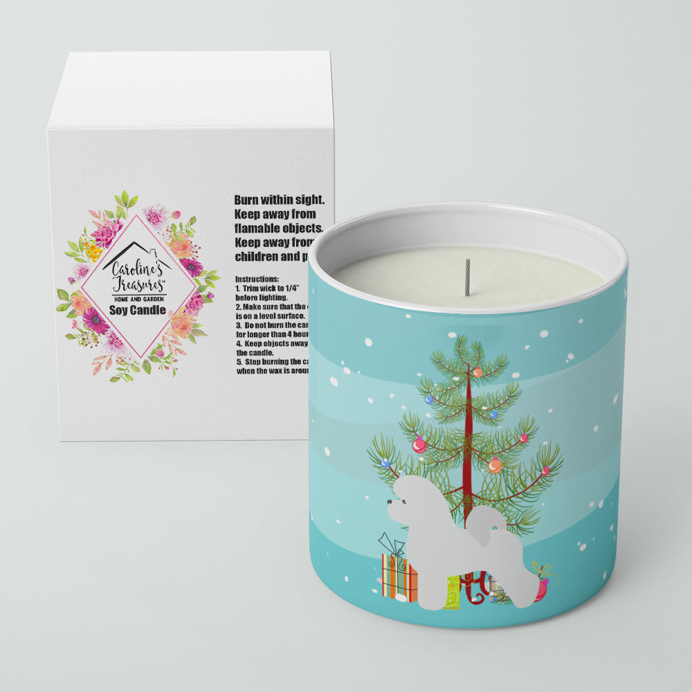 Bichon Frise Merry Christmas Tree 10 oz Decorative Soy Candle Image 2