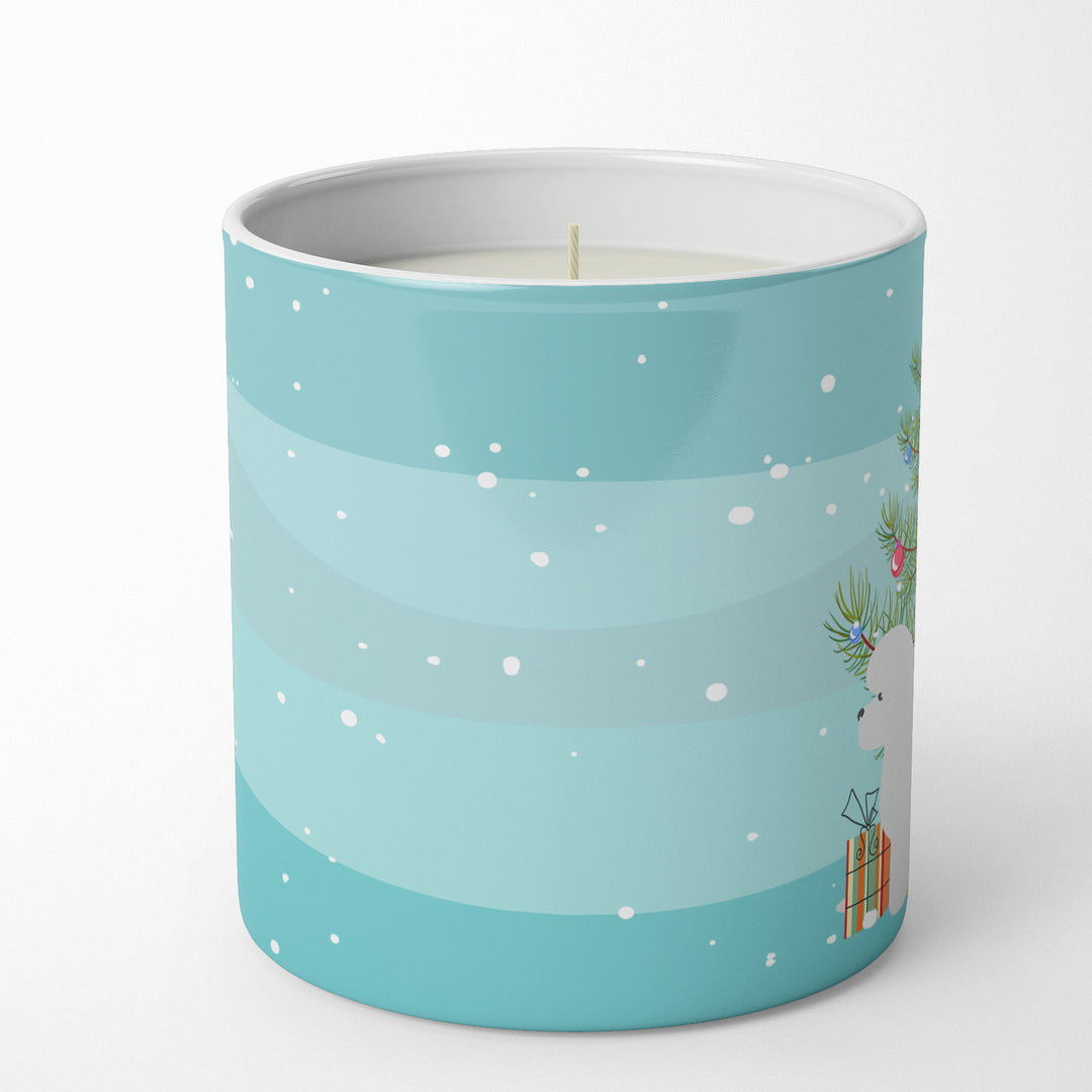 Bichon Frise Merry Christmas Tree 10 oz Decorative Soy Candle Image 3