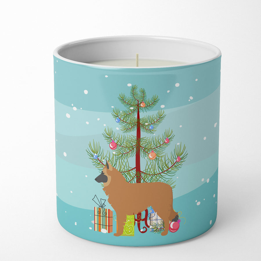 Belgian Shepherd Merry Christmas Tree 10 oz Decorative Soy Candle Image 1