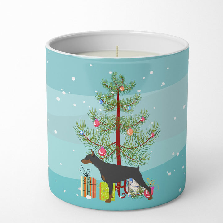 Doberman Pinscher Merry Christmas Tree 10 oz Decorative Soy Candle Image 4