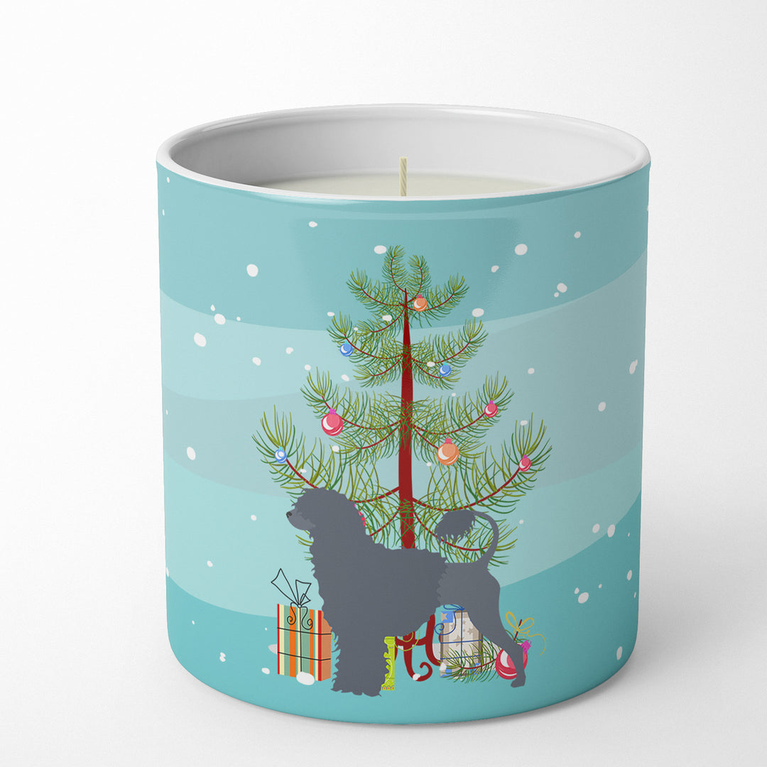 Portuguese Water Dog Merry Christmas Tree 10 oz Decorative Soy Candle Image 1