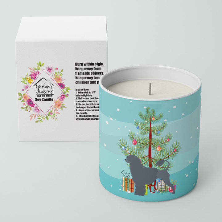 Portuguese Water Dog Merry Christmas Tree 10 oz Decorative Soy Candle Image 2