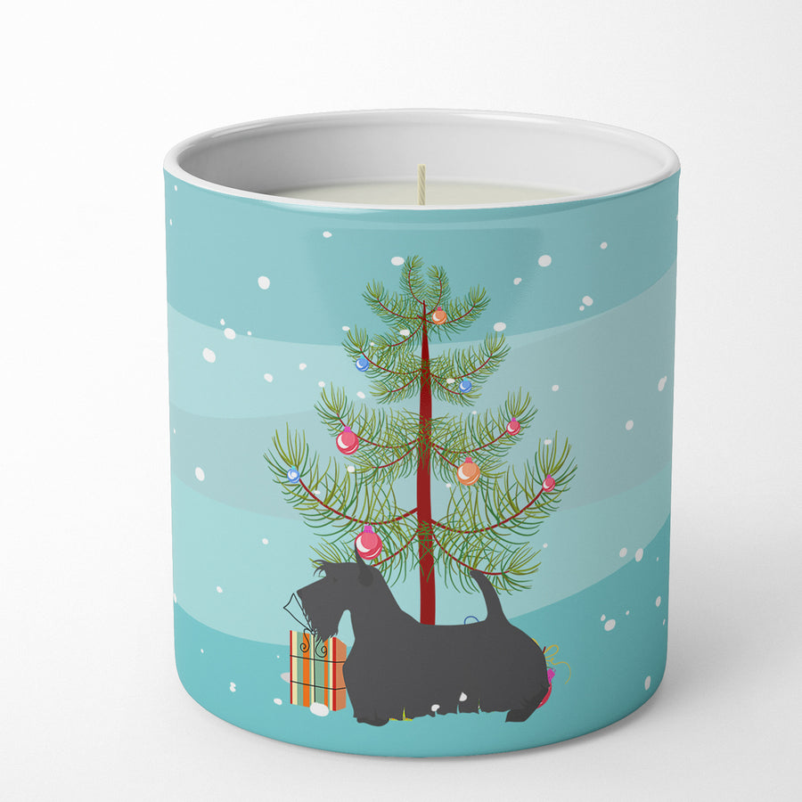 Scottish Terrier Merry Christmas Tree 10 oz Decorative Soy Candle Image 1