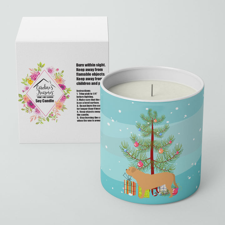 Dogue de Bordeaux Merry Christmas Tree 10 oz Decorative Soy Candle Image 2