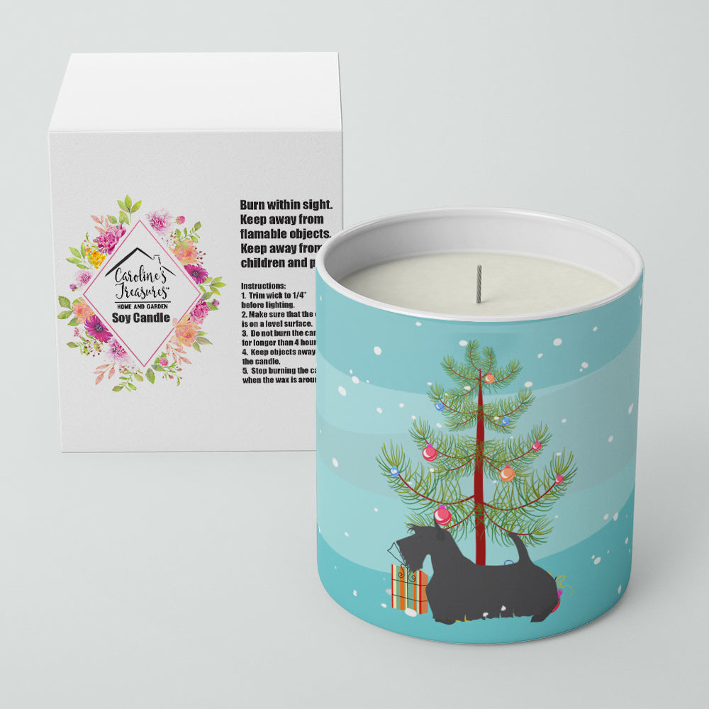 Scottish Terrier Merry Christmas Tree 10 oz Decorative Soy Candle Image 2