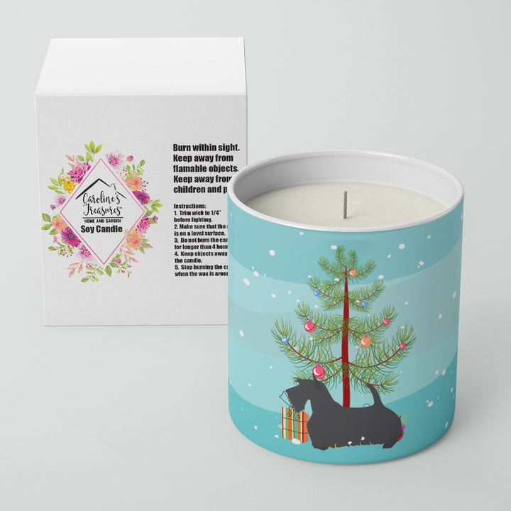 Scottish Terrier Merry Christmas Tree 10 oz Decorative Soy Candle Image 2