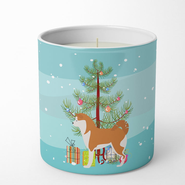 Akita Merry Christmas Tree 10 oz Decorative Soy Candle Image 1