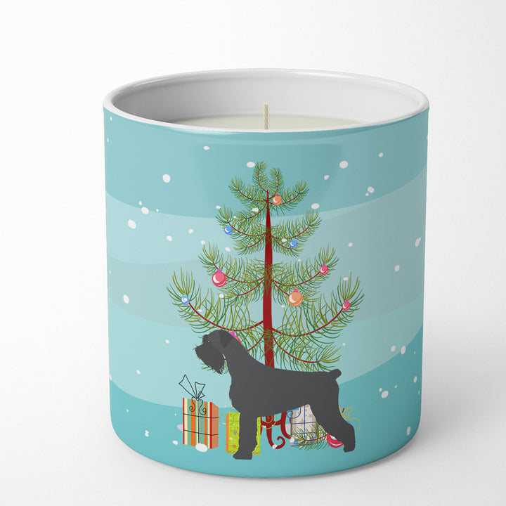 Giant Schnauzer Merry Christmas Tree 10 oz Decorative Soy Candle Image 1