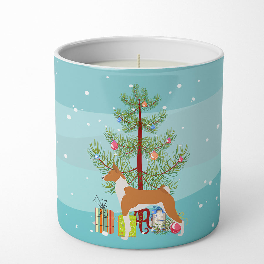 Basenji Merry Christmas Tree 10 oz Decorative Soy Candle Image 1