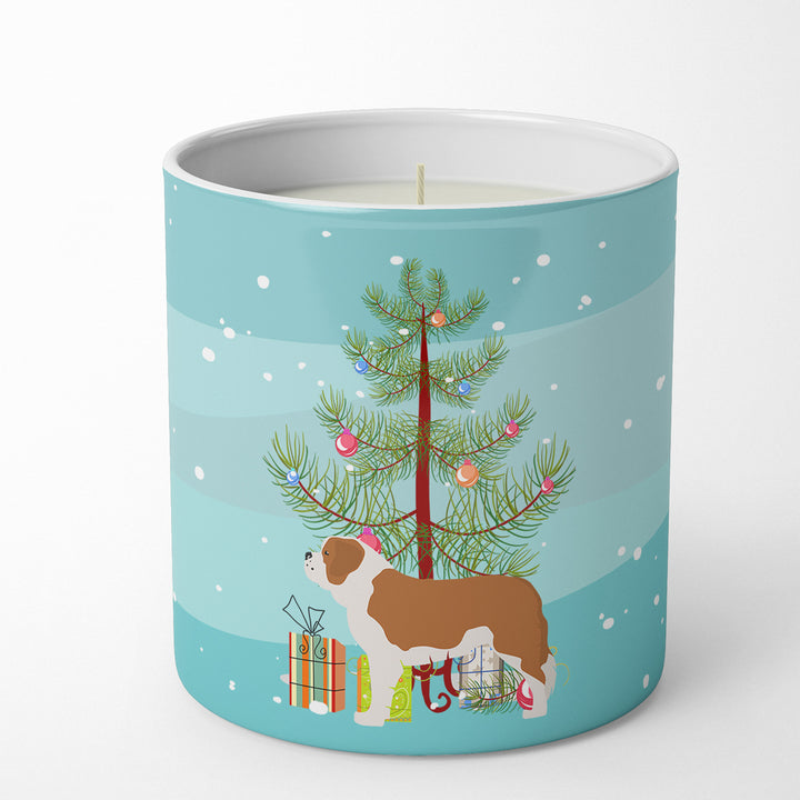 Saint Bernard Merry Christmas Tree 10 oz Decorative Soy Candle Image 4