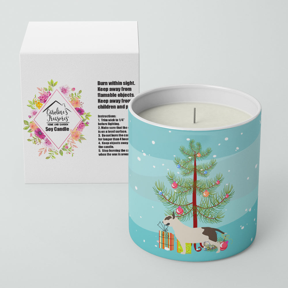 Bull Terrier Merry Christmas Tree 10 oz Decorative Soy Candle Image 2