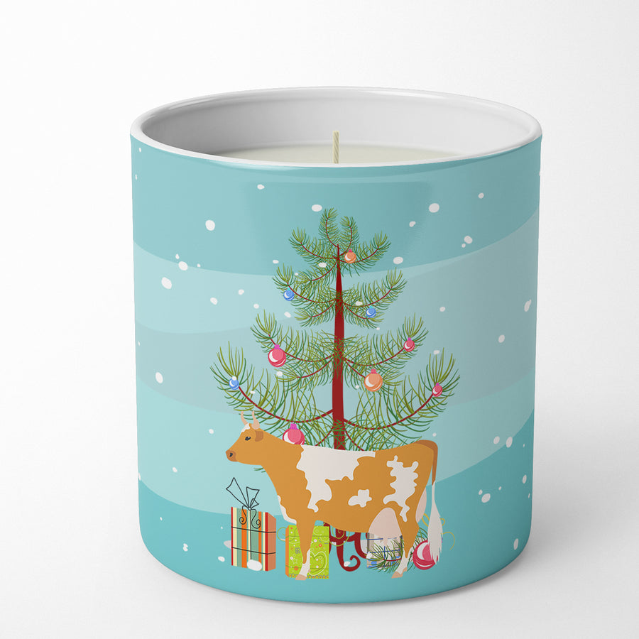 Guernsey Cow Christmas 10 oz Decorative Soy Candle Image 1