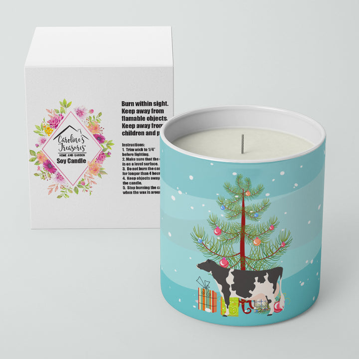 Holstein Cow Christmas 10 oz Decorative Soy Candle Image 2