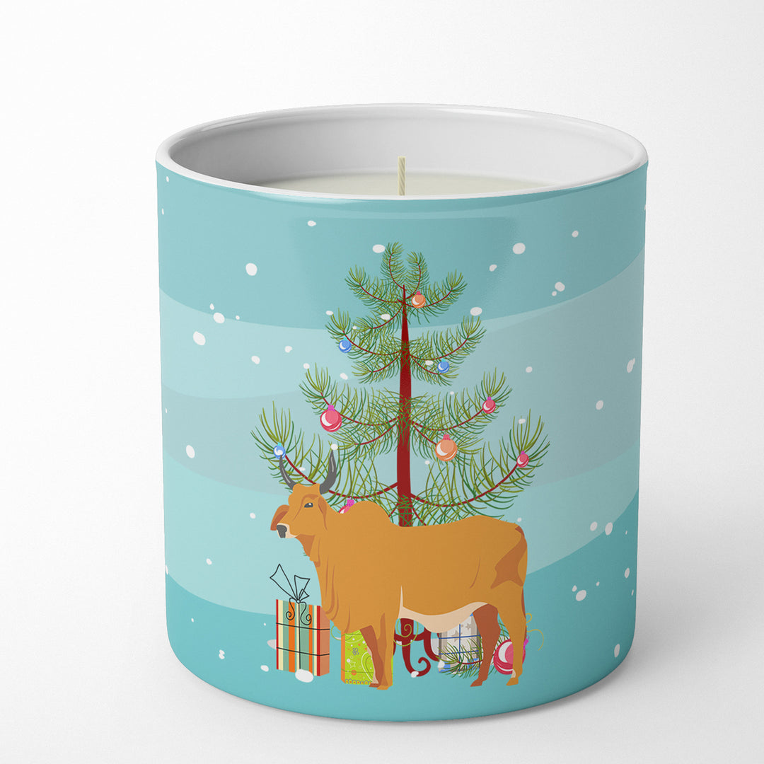 Zebu Indicine Cow Christmas 10 oz Decorative Soy Candle Image 1