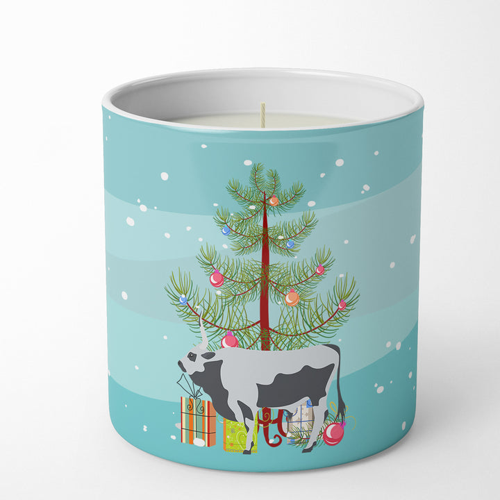 Hungarian Grey Steppe Cow Christmas 10 oz Decorative Soy Candle Image 4