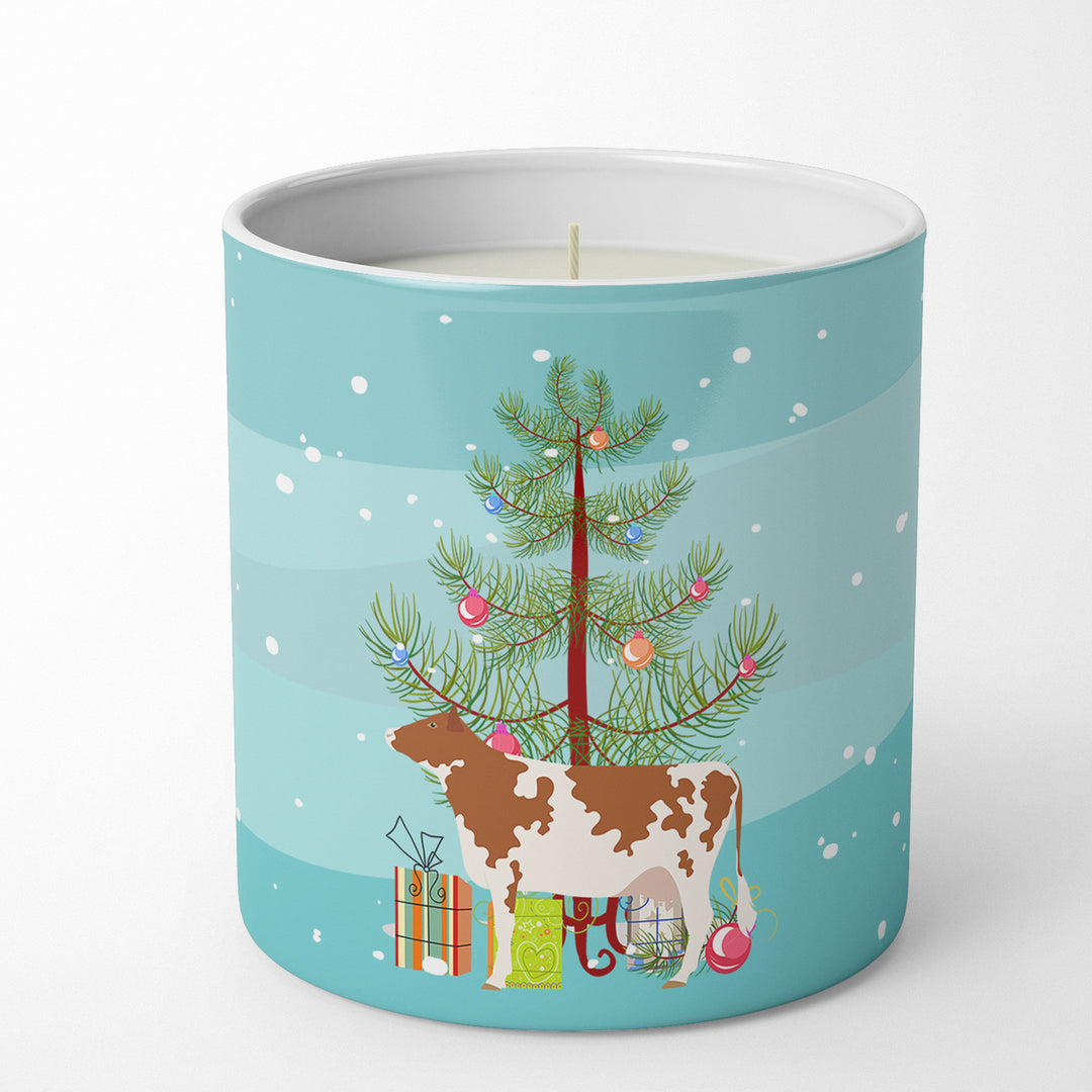 Ayrshire Cow Christmas 10 oz Decorative Soy Candle Image 1