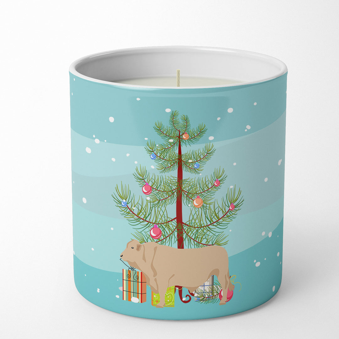 Charolais Cow Christmas 10 oz Decorative Soy Candle Image 4