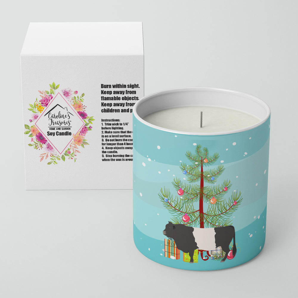 Belted Galloway Cow Christmas 10 oz Decorative Soy Candle Image 2