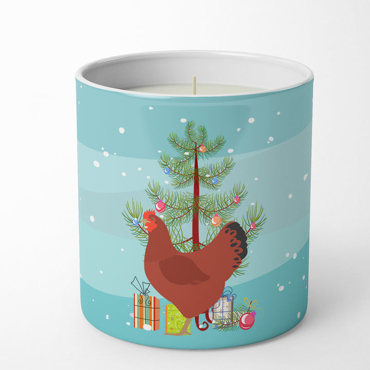 Hampshire Red Chicken Christmas 10 oz Decorative Soy Candle Image 1