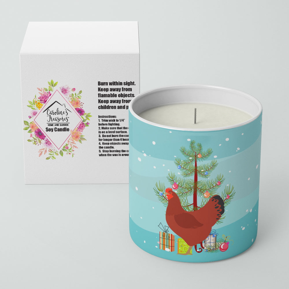 Hampshire Red Chicken Christmas 10 oz Decorative Soy Candle Image 2