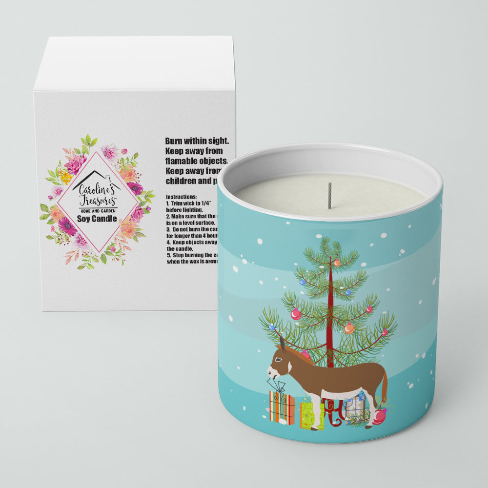 Miniature Mediterranian Donkey Christmas 10 oz Decorative Soy Candle Image 2