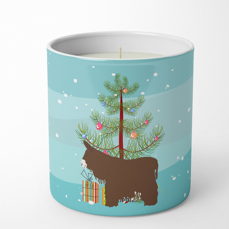 Poitou Poiteuin Donkey Christmas 10 oz Decorative Soy Candle Image 1