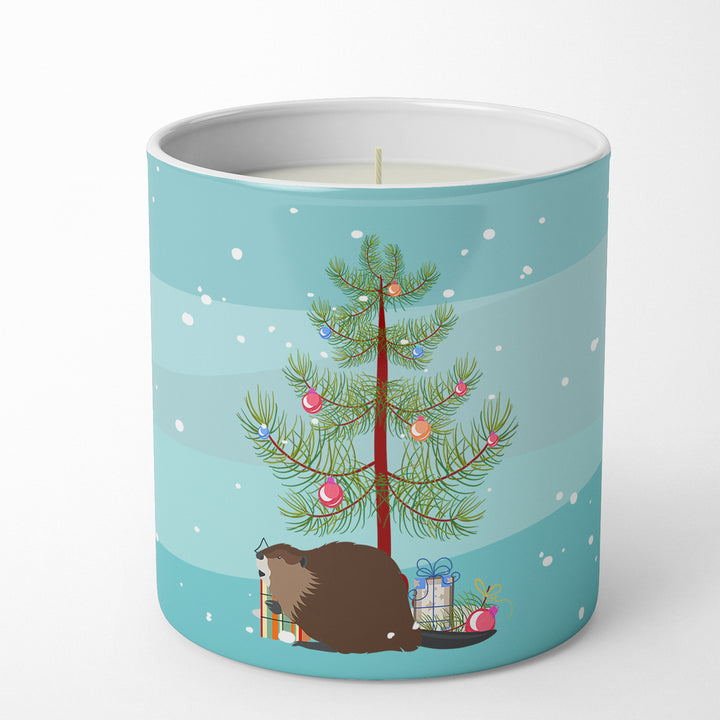 Eurasian Beaver Christmas 10 oz Decorative Soy Candle Image 1