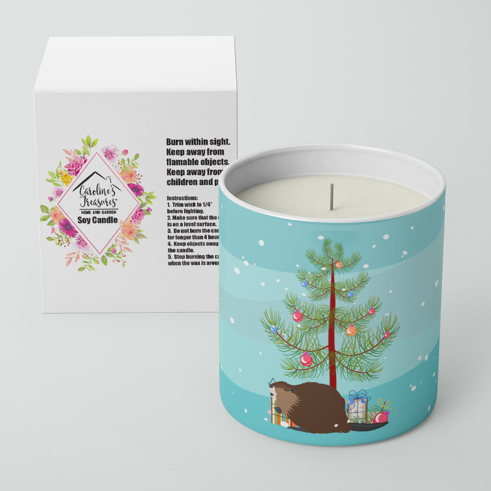 Eurasian Beaver Christmas 10 oz Decorative Soy Candle Image 2