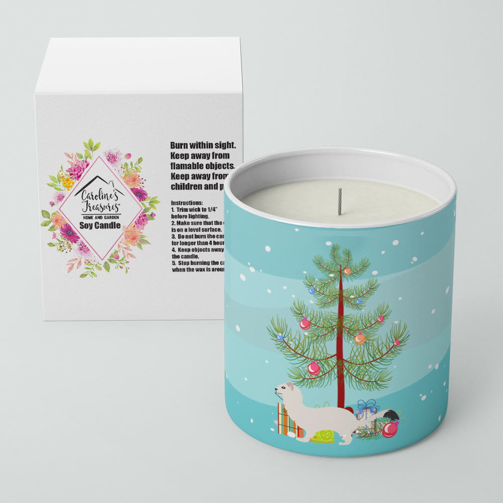 Stoat Short-tailed Weasel Christmas 10 oz Decorative Soy Candle Image 2