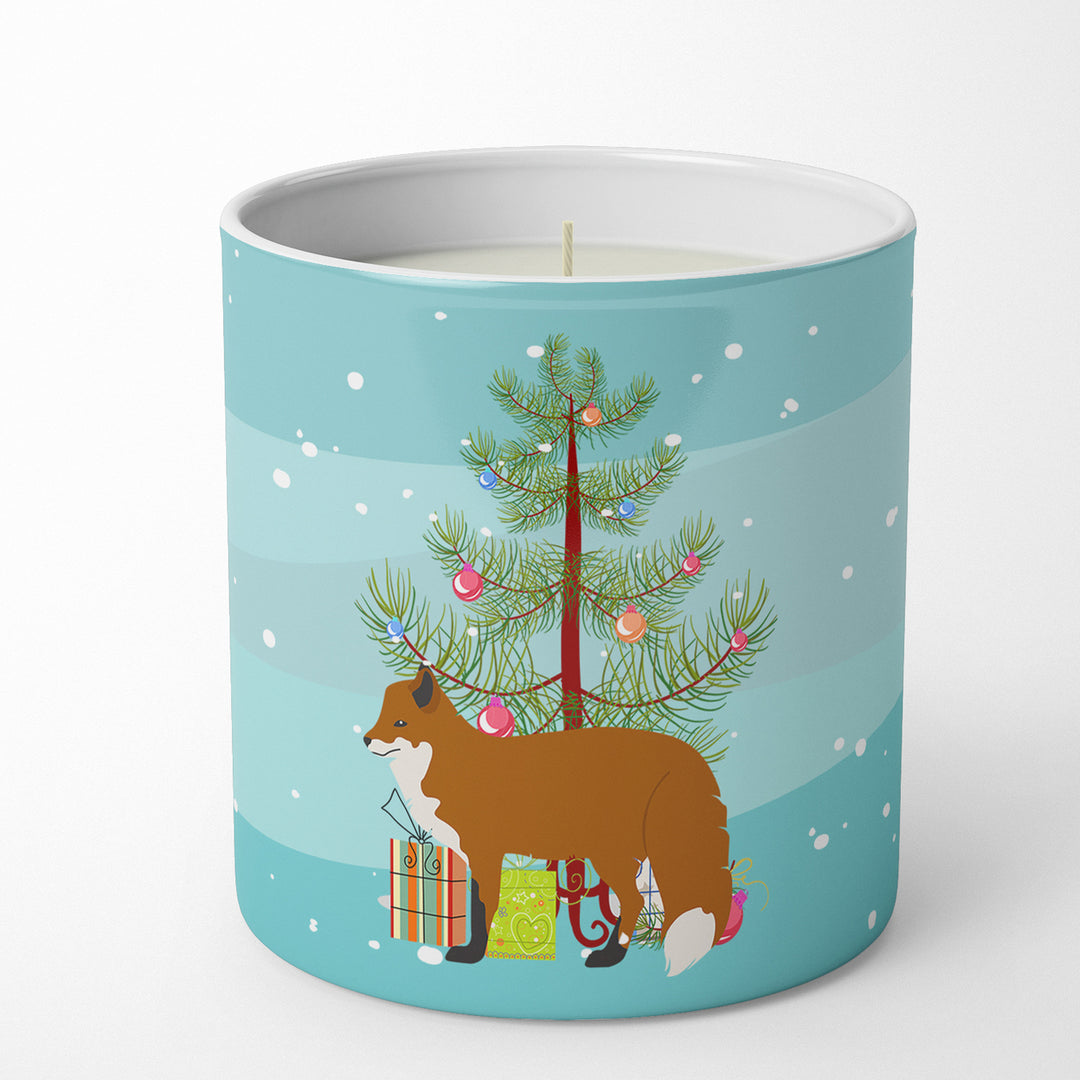 Red Fox Christmas 10 oz Decorative Soy Candle Image 1