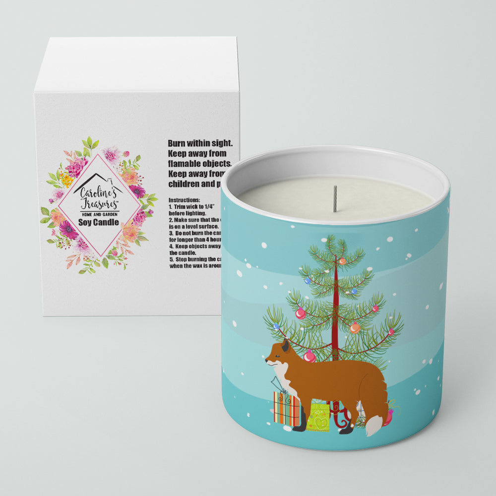 Red Fox Christmas 10 oz Decorative Soy Candle Image 2