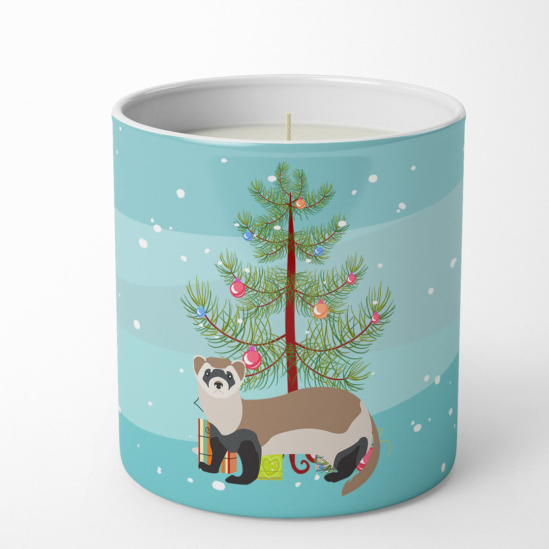 Ferret Christmas 10 oz Decorative Soy Candle Image 1