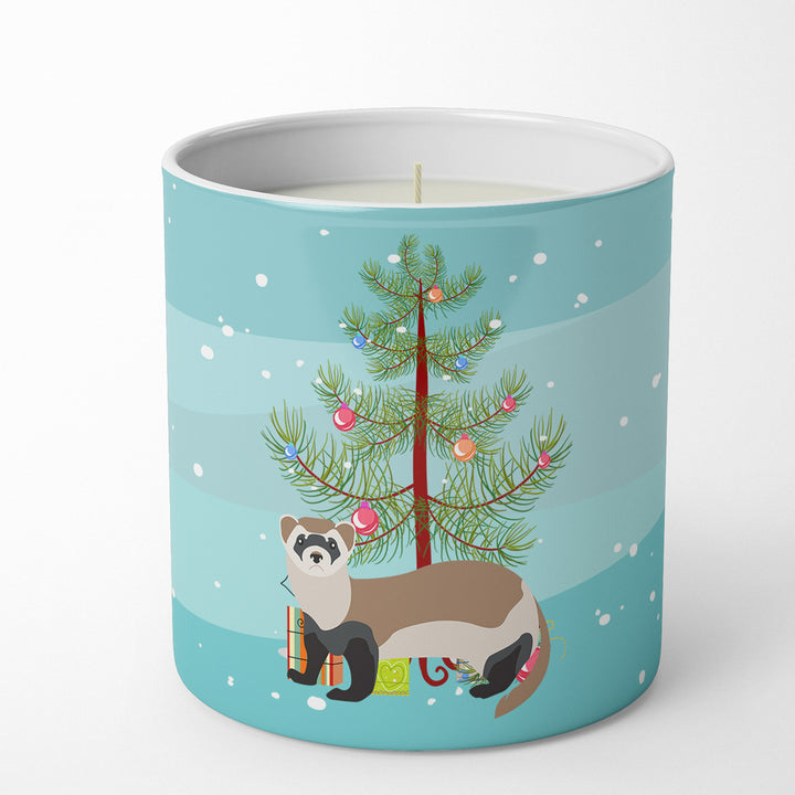 Ferret Christmas 10 oz Decorative Soy Candle Image 1