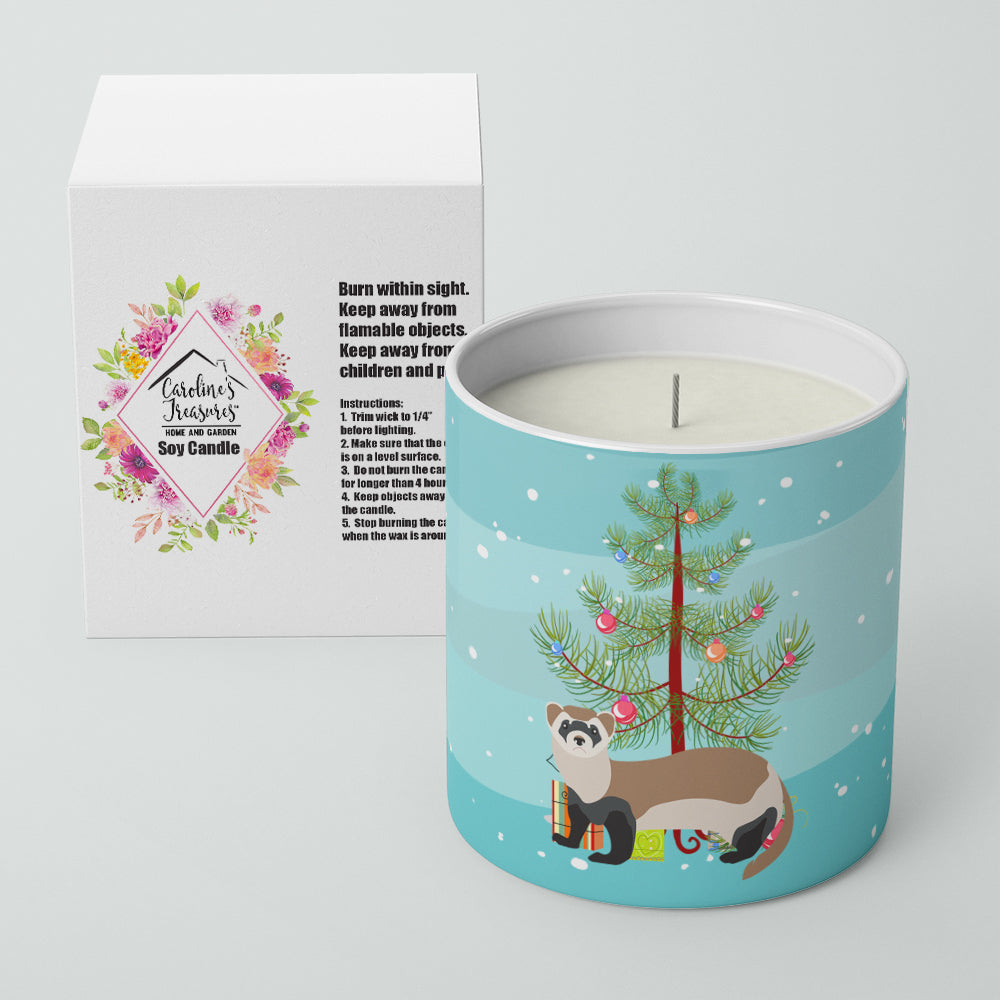 Ferret Christmas 10 oz Decorative Soy Candle Image 2