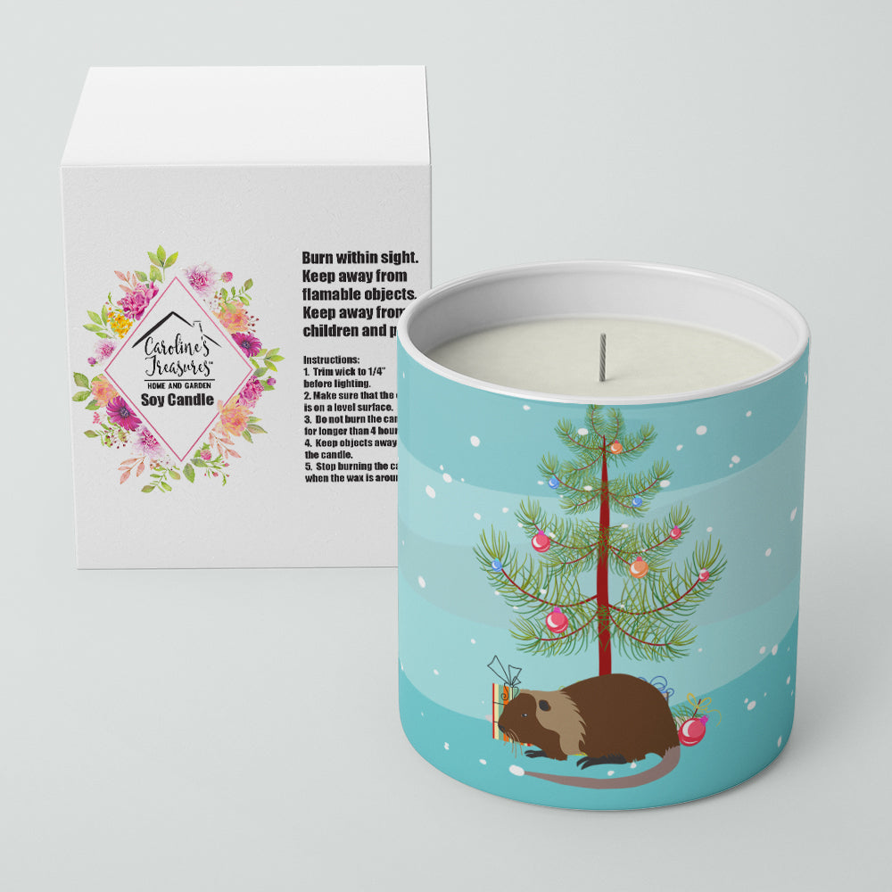 Coypu Nutria River Rat Christmas 10 oz Decorative Soy Candle Image 2