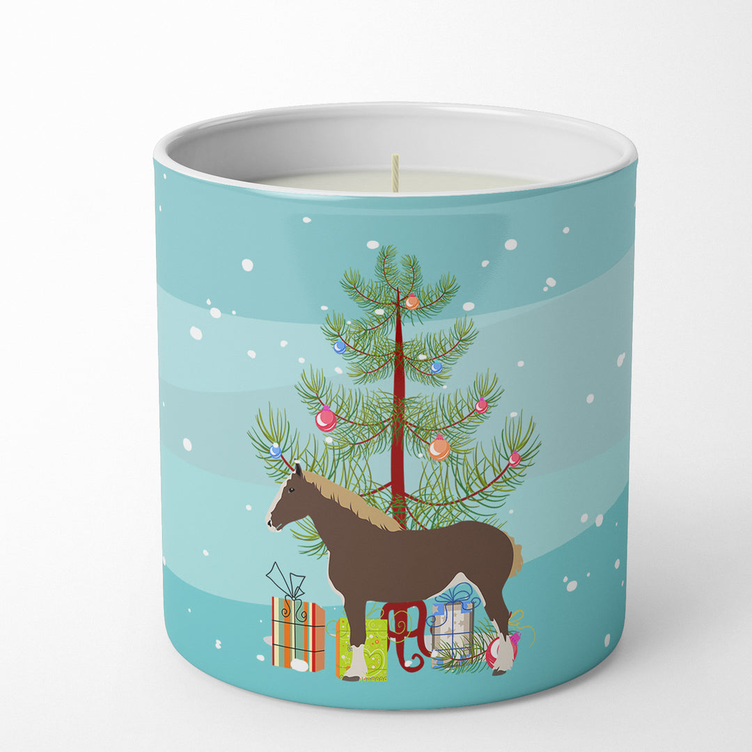 Percheron Horse Christmas 10 oz Decorative Soy Candle Image 1