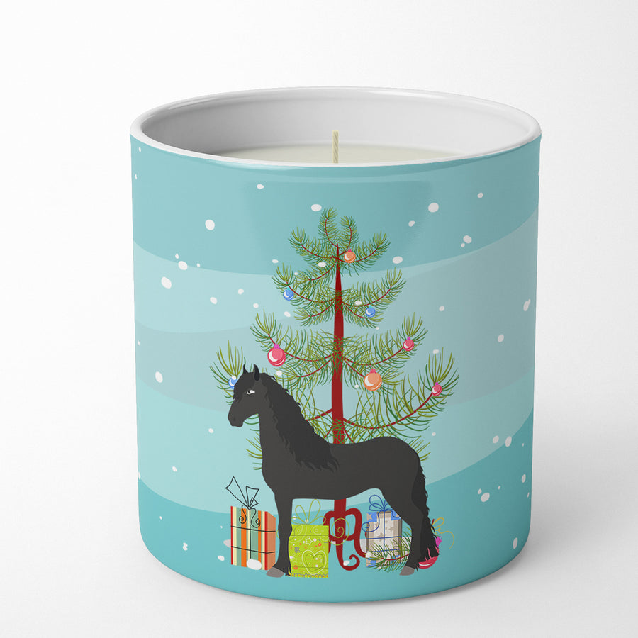 Friesian Horse Christmas 10 oz Decorative Soy Candle Image 1